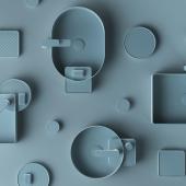 Cartesio: pop washbasins for Artceram